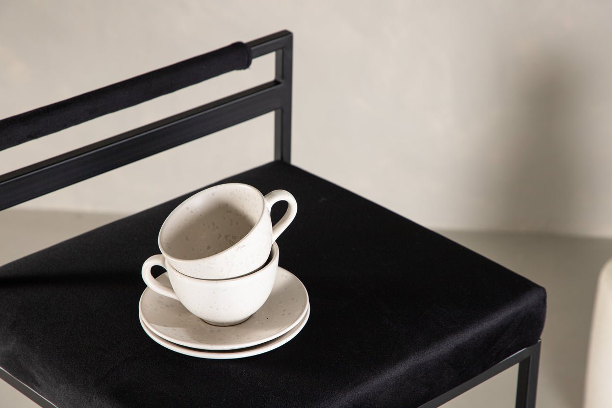 Ensemble de 2 tabourets de bar Ophelia en velours noir