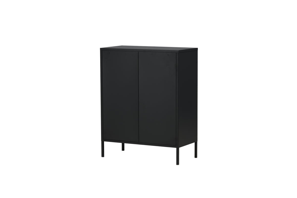 Commode Faylen – Design industriel en Noir, Blanc & Gris