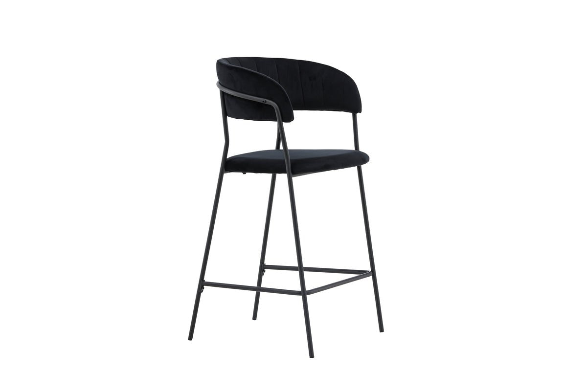 Ensemble de 2 tabourets de bar Louis avec velours noir