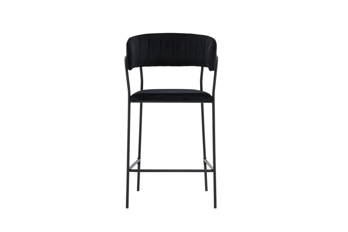 Ensemble de 2 tabourets de bar Louis avec velours noir