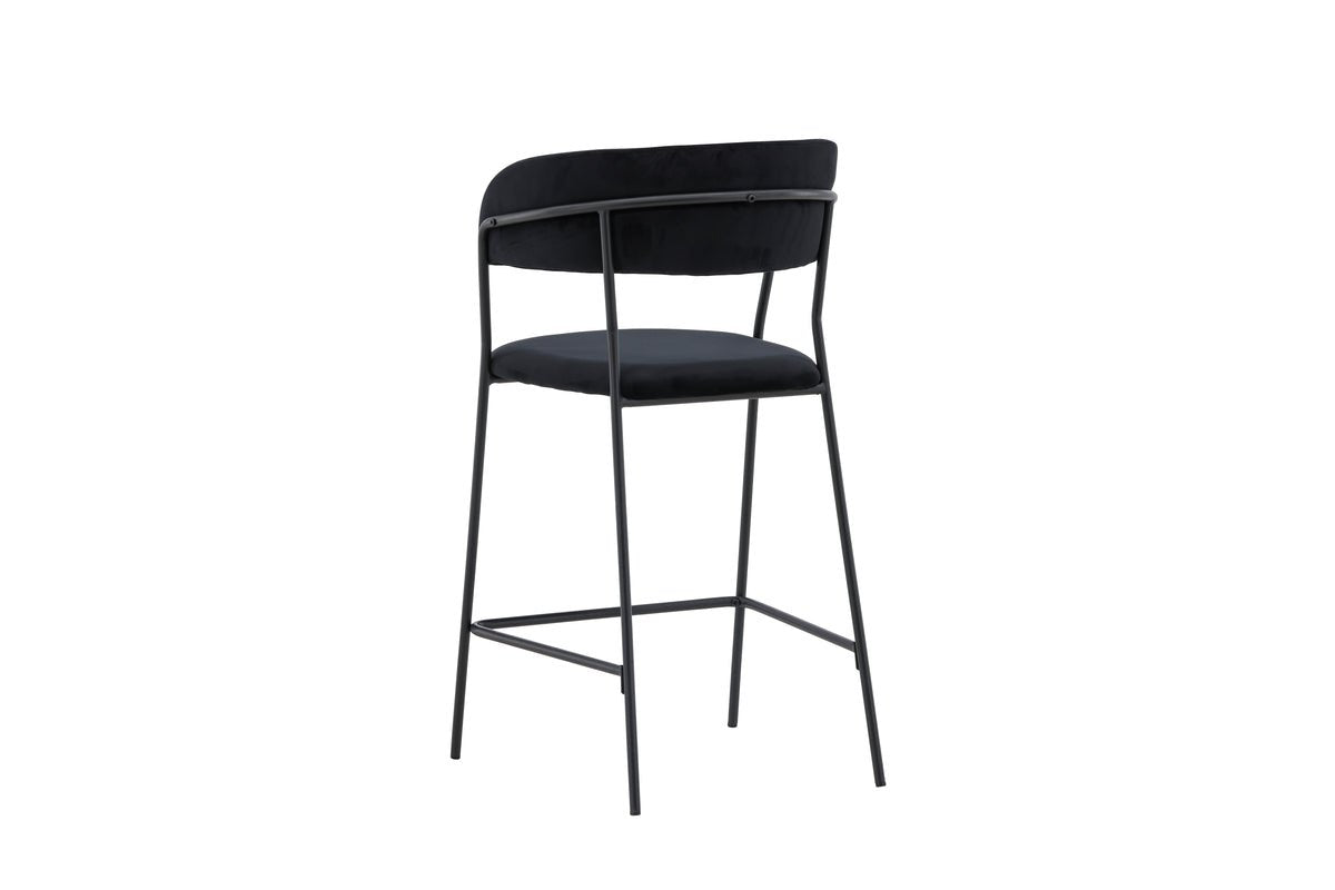 Ensemble de 2 tabourets de bar Louis avec velours noir