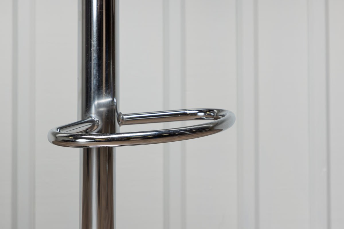 2-piece set - Bar stool Johanna chrome-plated with black seat