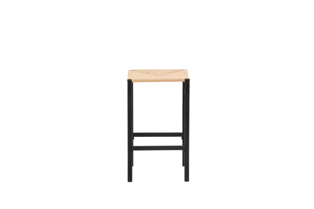 2-piece set - Bar stool Simon a combination of steel and rope weave
