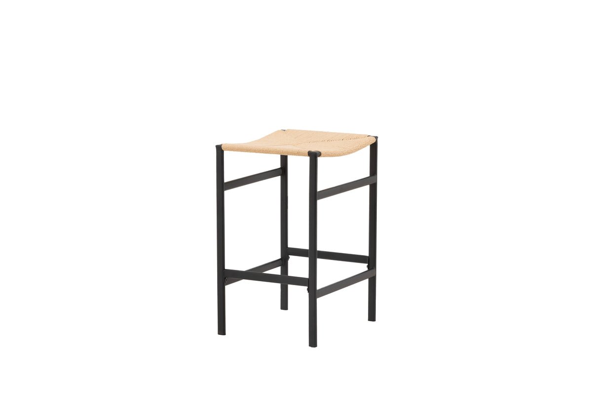 2-piece set - Bar stool Simon a combination of steel and rope weave
