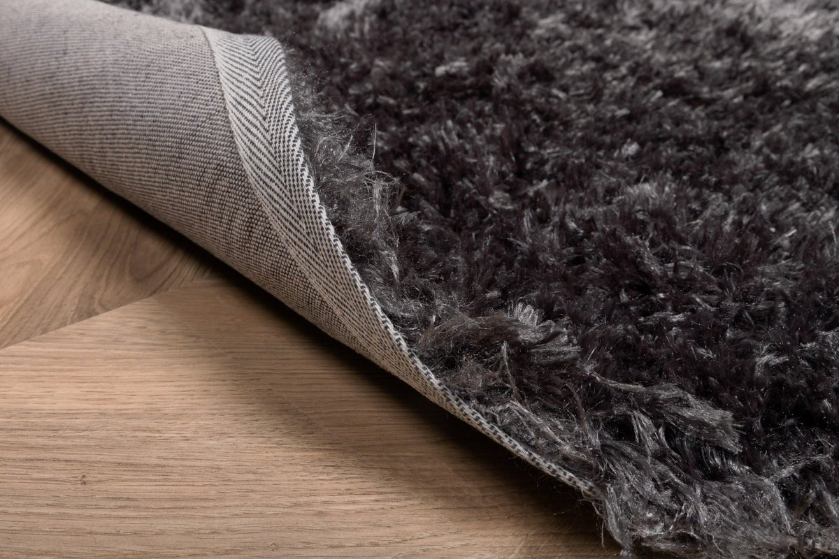 Tapis Nassa – rond à poils longs en polyester