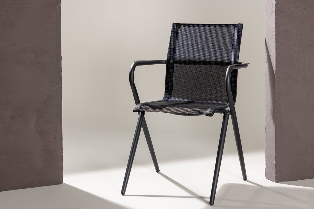 Ensemble de 6 chaises de jardin Andrea en Textilène/Aluminium