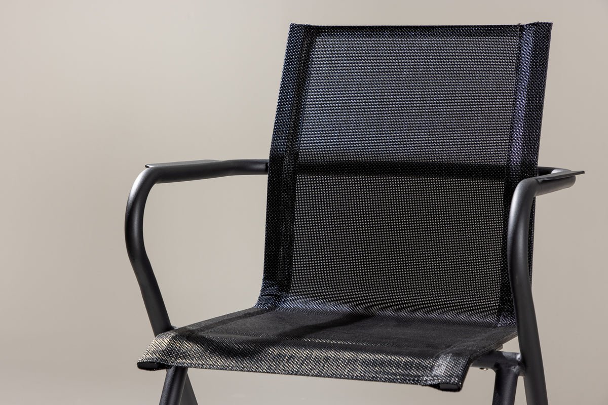 Ensemble de 6 chaises de jardin Andrea en Textilène/Aluminium