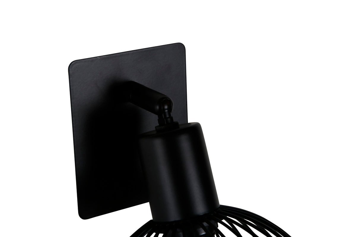 Wandleuchte „Holger" – Ronn, schwaarze Stolschierm mat eleganter Mauerbefestegung