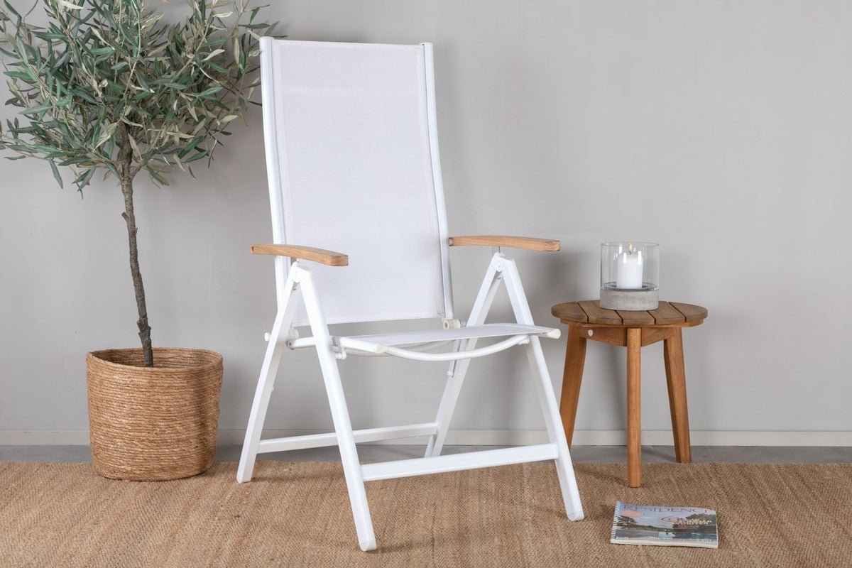 Ensemble de 2 chaises de jardin GranCanaria en Textilène/Aluminium en Noir, Blanc ou Beige