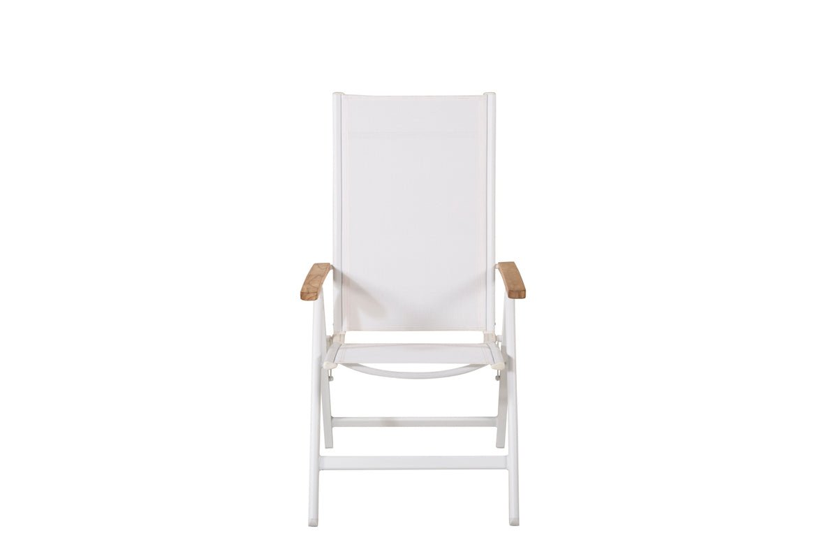 Ensemble de 2 chaises de jardin GranCanaria en Textilène/Aluminium en Noir, Blanc ou Beige