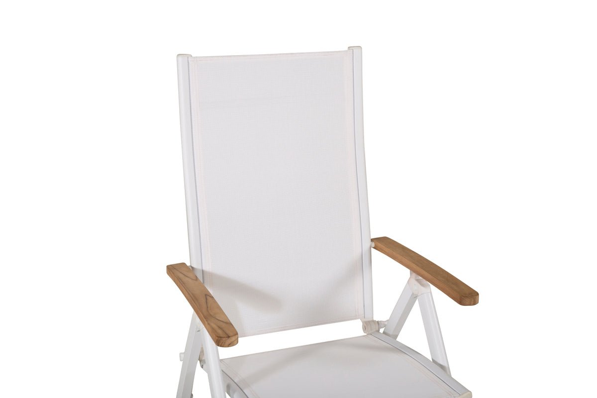 Ensemble de 2 chaises de jardin GranCanaria en Textilène/Aluminium en Noir, Blanc ou Beige