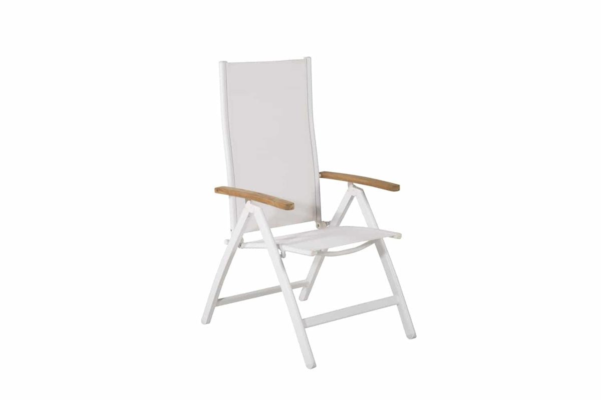 Ensemble de 2 chaises de jardin GranCanaria en Textilène/Aluminium en Noir, Blanc ou Beige