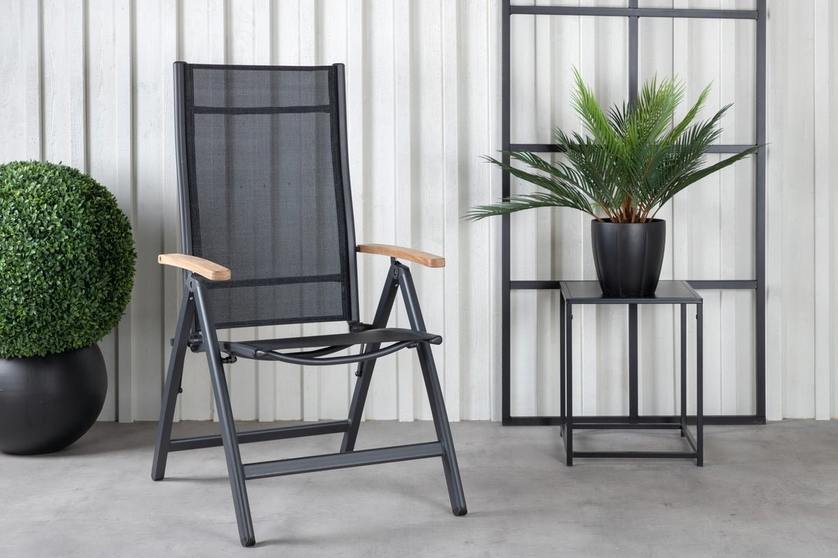2-piece set - GranCanaria garden chair made of Textilene/Aluminum in Black, White or Beige