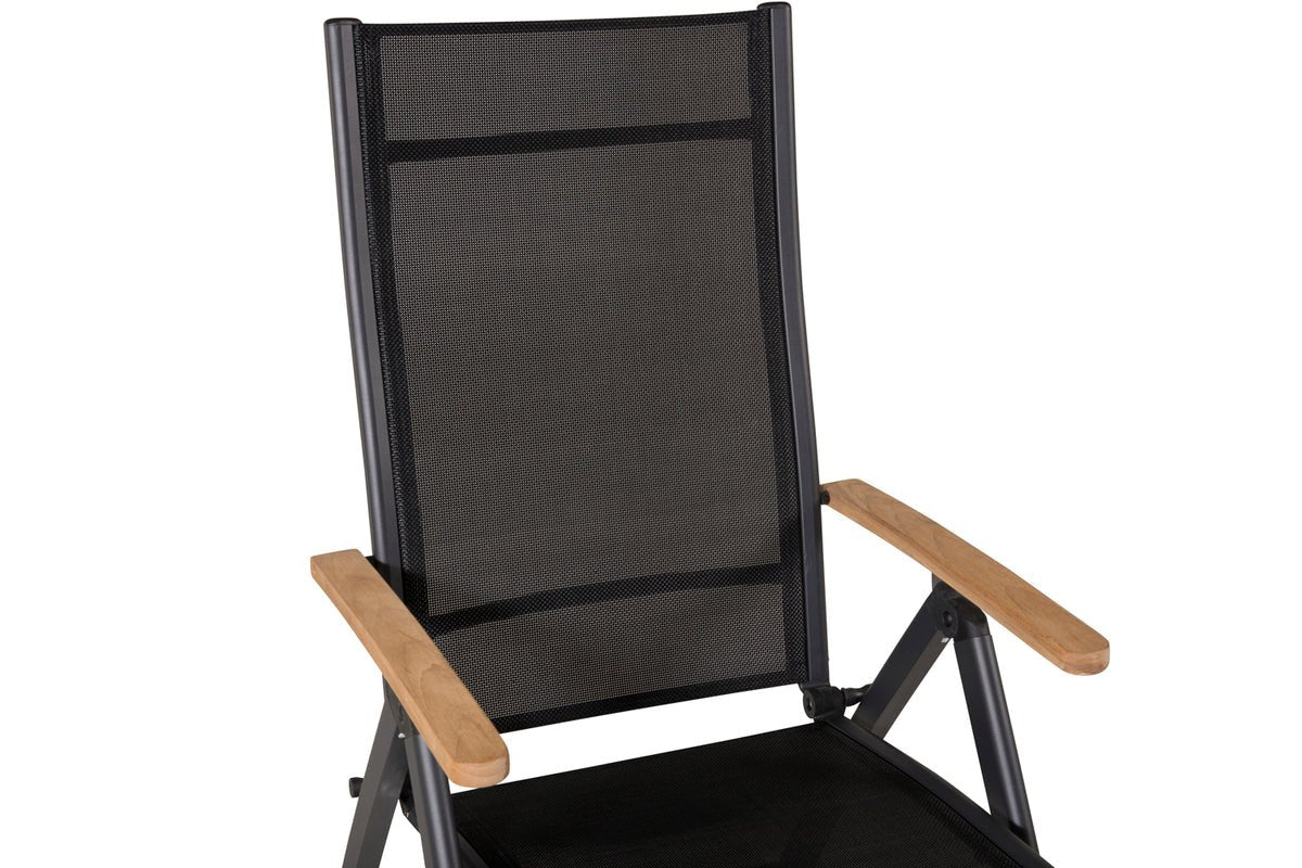 Ensemble de 2 chaises de jardin GranCanaria en Textilène/Aluminium en Noir, Blanc ou Beige