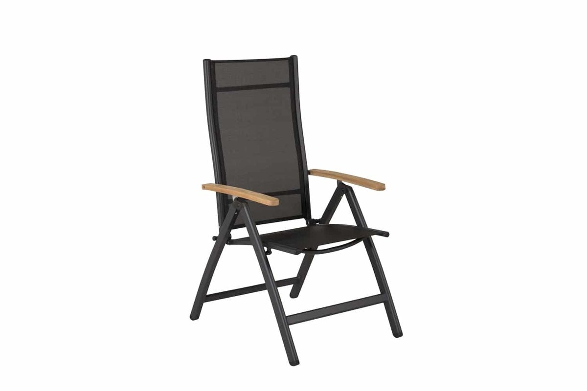 Ensemble de 2 chaises de jardin GranCanaria en Textilène/Aluminium en Noir, Blanc ou Beige