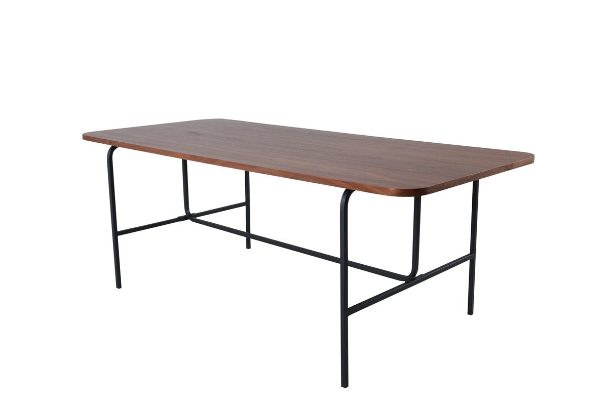 Dining table Vahira - rectangular dining table on steel legs