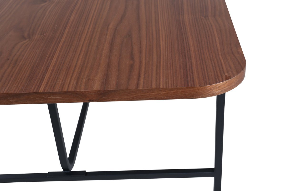 Dining table Vahira - rectangular dining table on steel legs