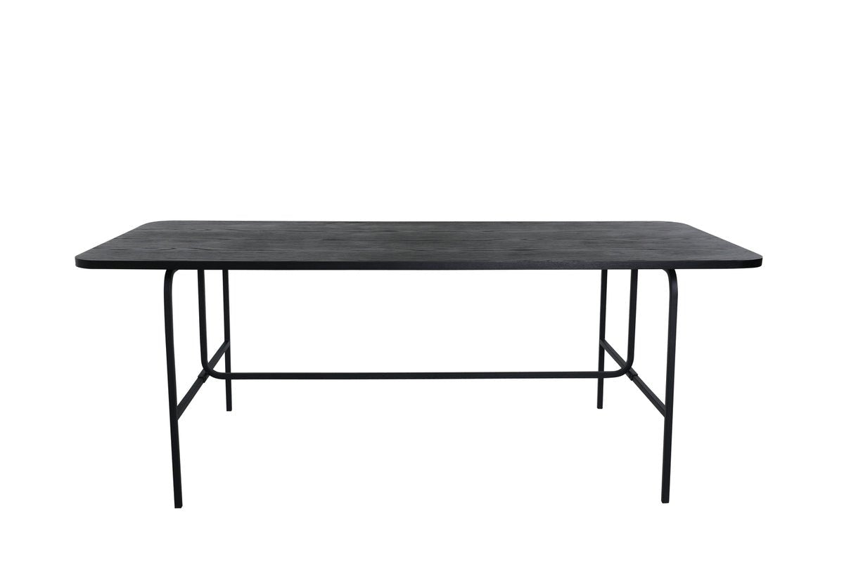 Dining table Vahira - rectangular dining table on steel legs