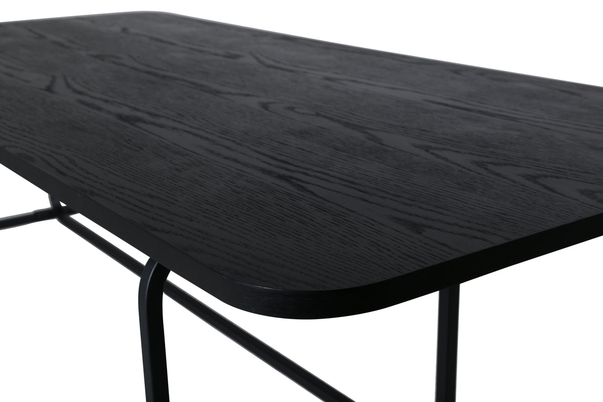 Dining table Vahira - rectangular dining table on steel legs