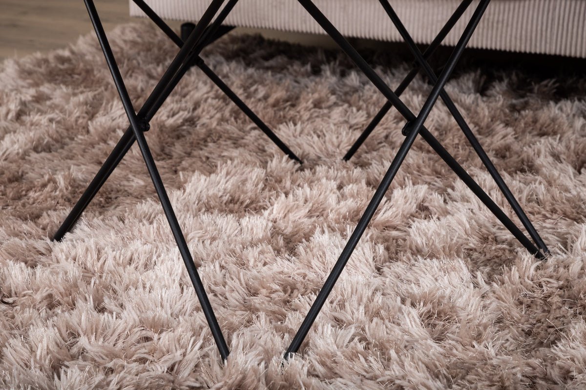 Couchtisch Tango - mat Dëschplack aus Marmorglas