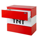 Minecraft Kommoud TNT Box – mat LED-Beliichtung & 3 Tiräng