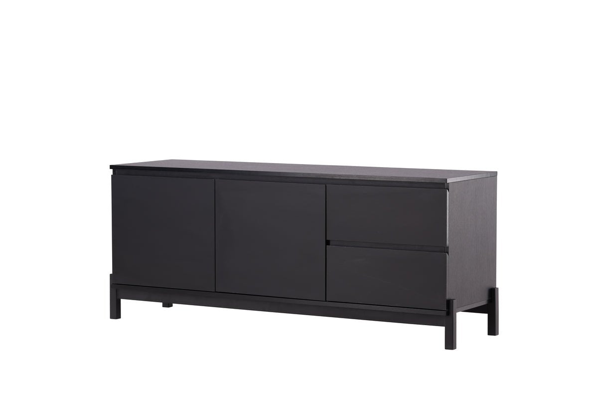 Designer TV-Lowboard Modano – Schwaarz matt oder Walnussoptik