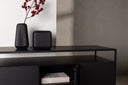 Chest of drawers Merivo – Black, industrial chic with open frame