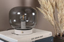 Tischlampe Olivin – Mit elegantem rauchschwarzen Lampenschirm