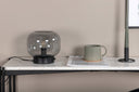 Tischlampe Olivin – Mit elegantem rauchschwarzen Lampenschirm