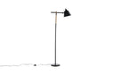Floor lamp Grimming – Calm black clarity with wooden details