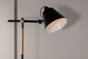 Floor lamp Grimming – Calm black clarity with wooden details