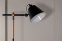 Floor lamp Grimming – Calm black clarity with wooden details
