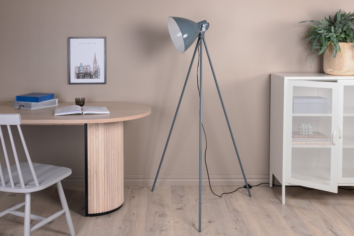Floor lamp "Amsterdam" – Tripod with large shade provides calm accents