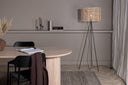 Floor lamp Diana – Black frame with rattan lampshade