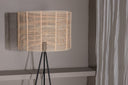 Floor lamp Diana – Black frame with rattan lampshade