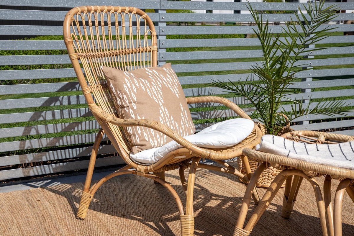 Garden Chair Elena - made of rattan in wood look