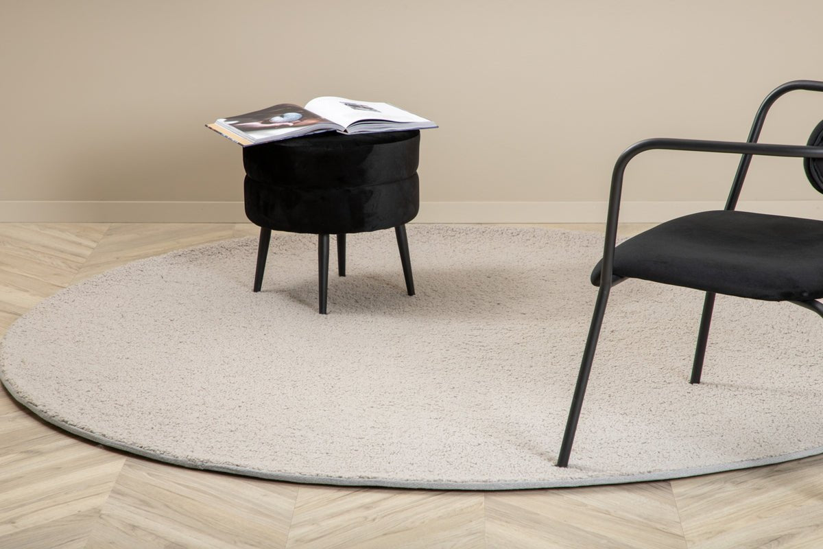 Tapis Lunor – rond en Gris en polyester