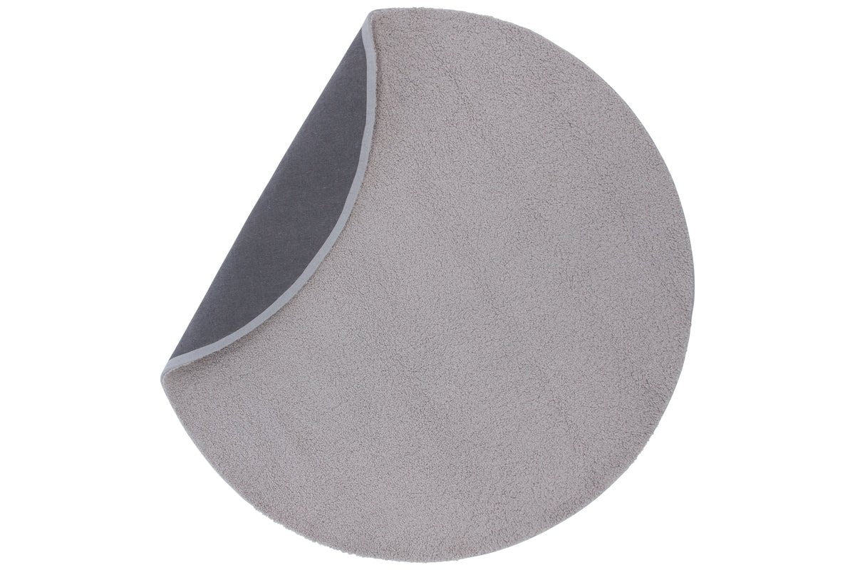 Tapis Lunor – rond en Gris en polyester