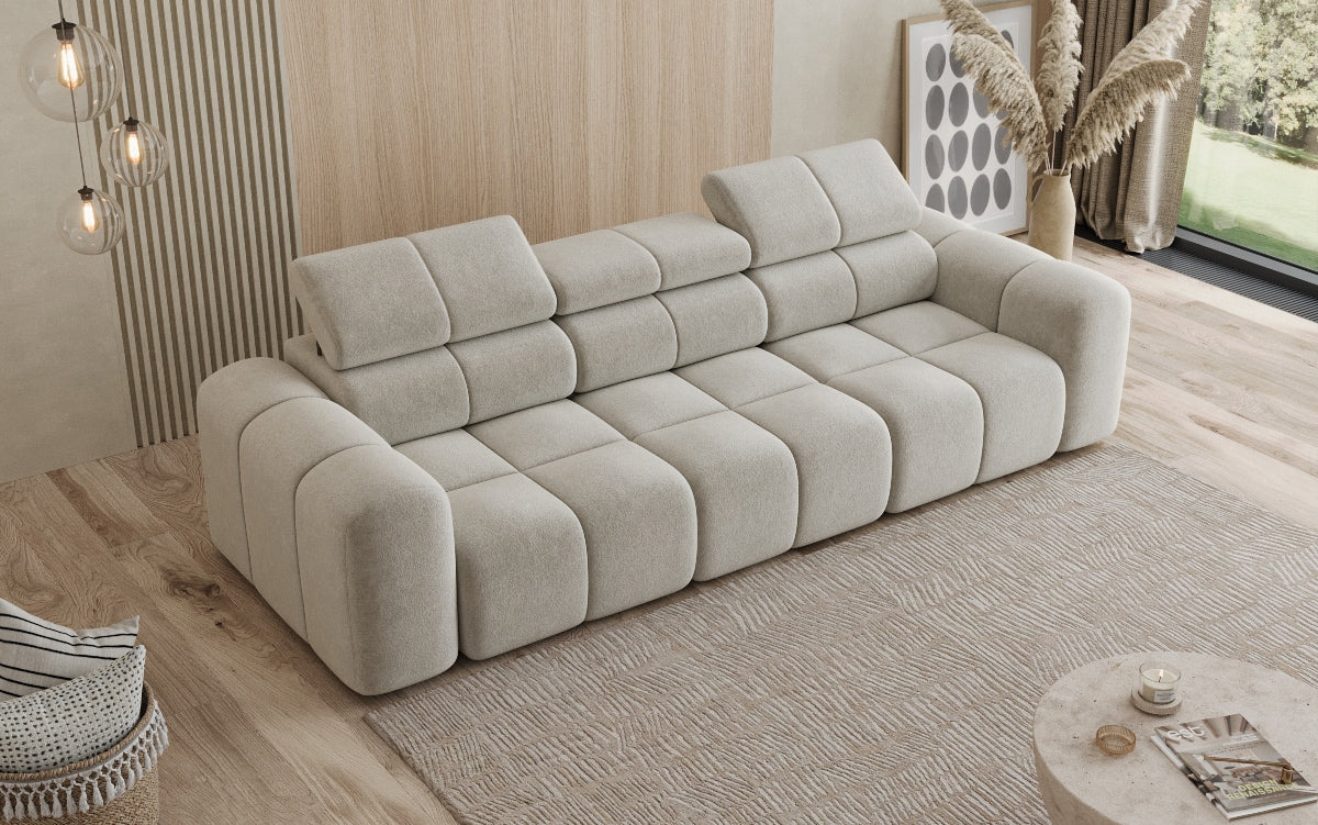 Designer 3-Seater Sofa Mia in Chenille