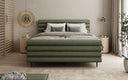 Lit boxspring Tubo en tissu texturé avec rangement