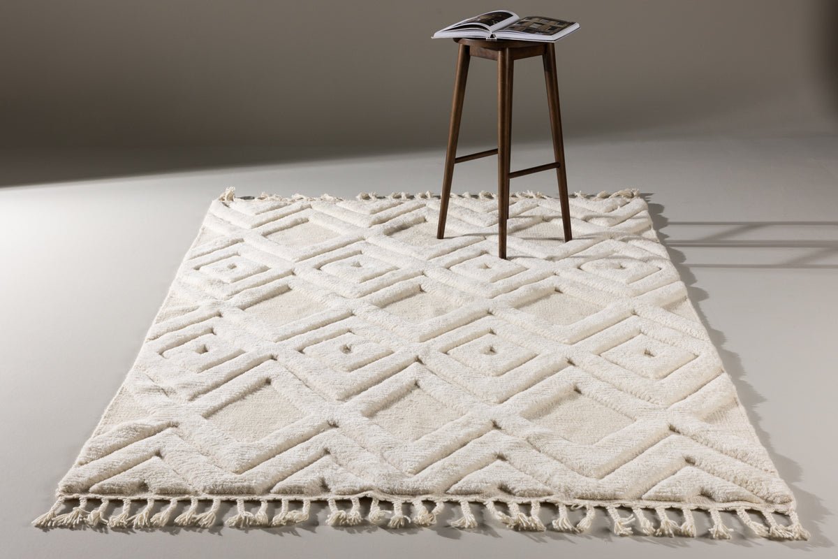 Tapis Lora – avec franges en laine