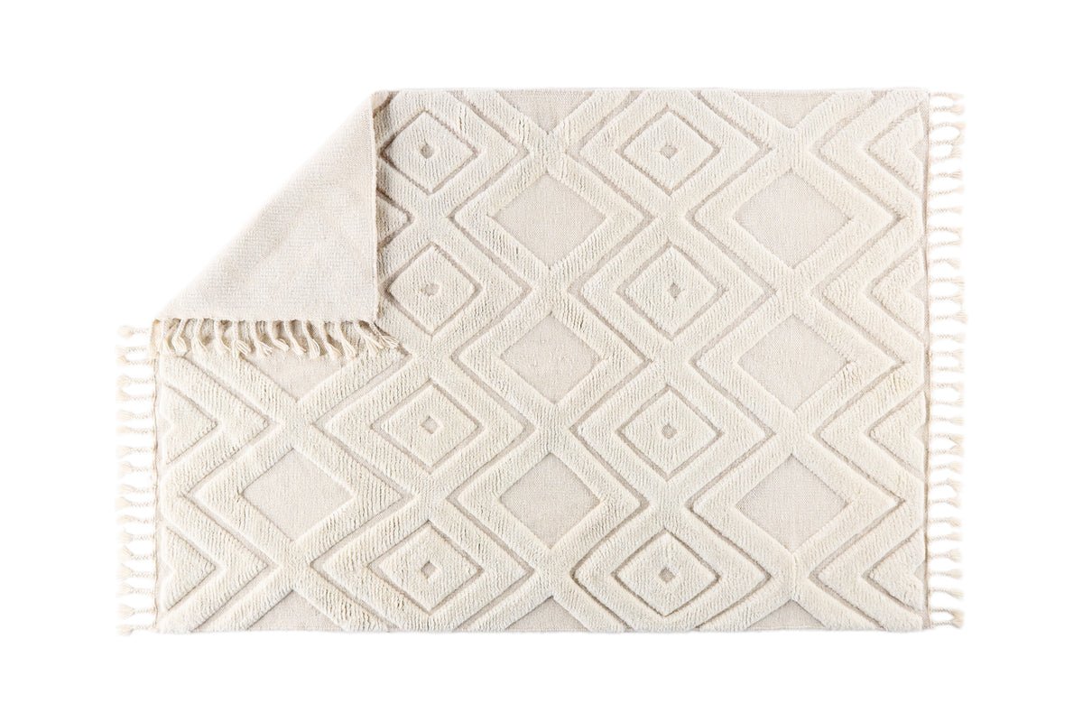 Tapis Lora – avec franges en laine