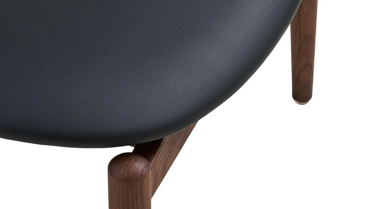 Tabouret d’appoint Niko - au choix avec des pieds en bois de frêne ou de chêne