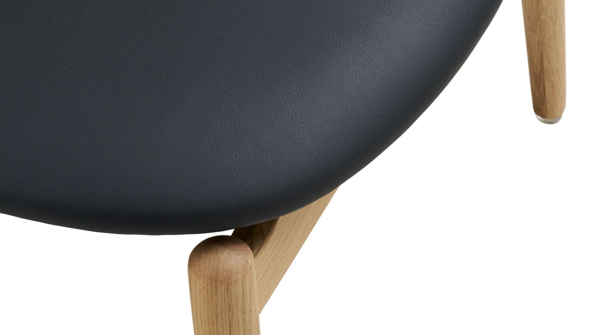 Tabouret d’appoint Niko - au choix avec des pieds en bois de frêne ou de chêne