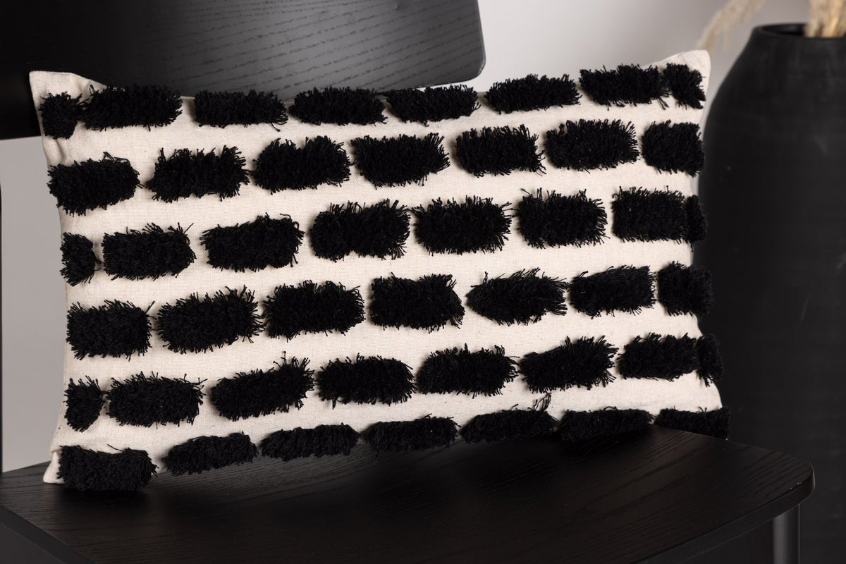 Pillowcase Luca - 50x30 cm with white-black pattern