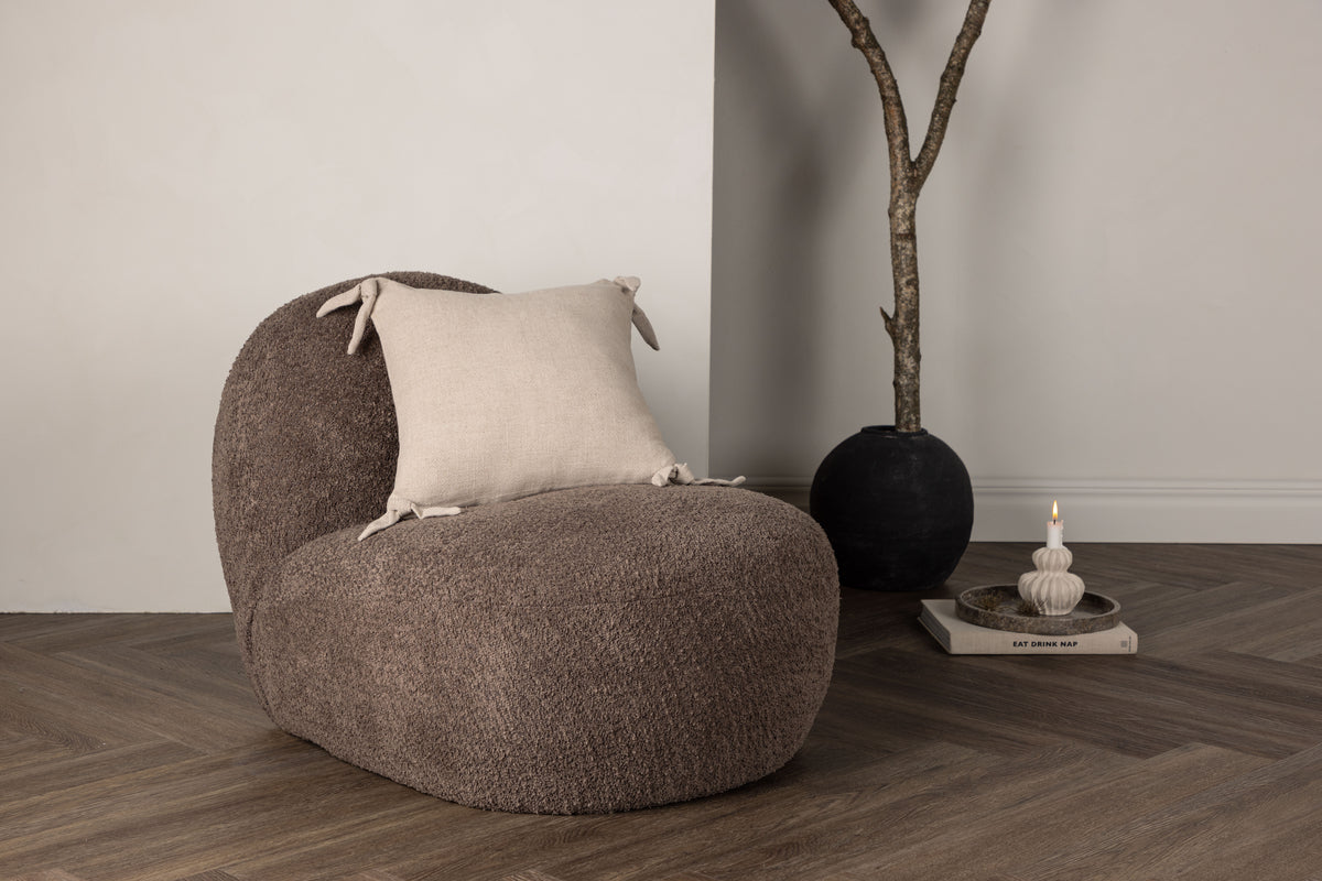 Cushion cover Ambiente - 40x40 cm in Beige, Dark grey and White