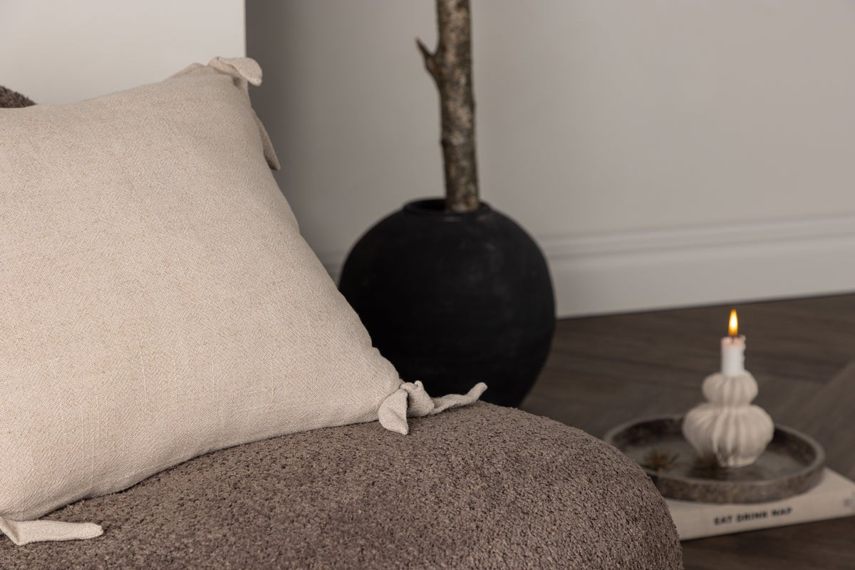 Cushion cover Ambiente - 40x40 cm in Beige, Dark grey and White