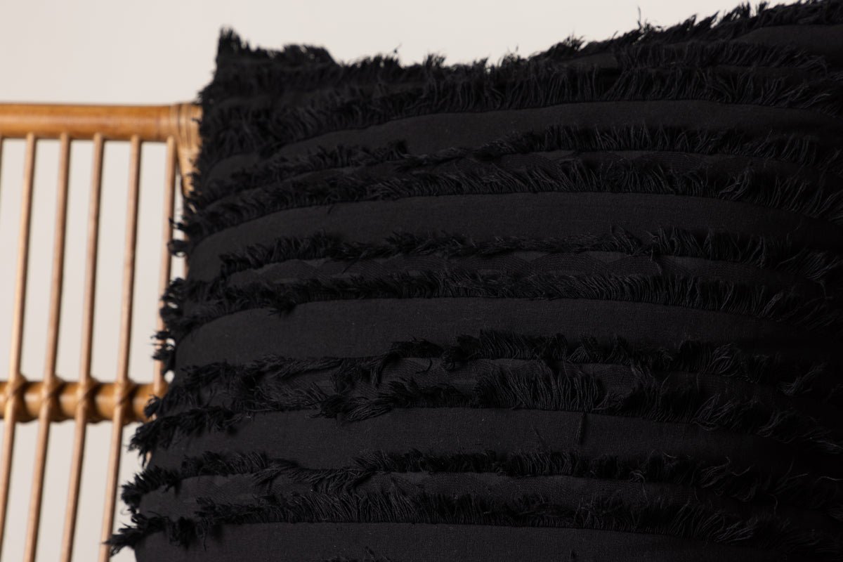 Cushion cover Erika - 45x45 cm in Black made of 100% cotton