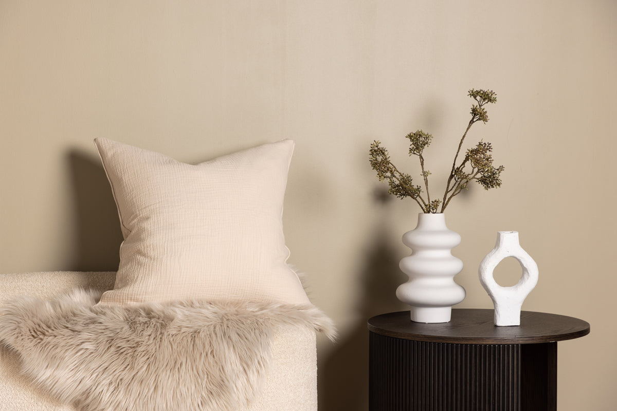 Pillowcase Moments - 60x60 cm in Beige and Gray made of 100% cotton