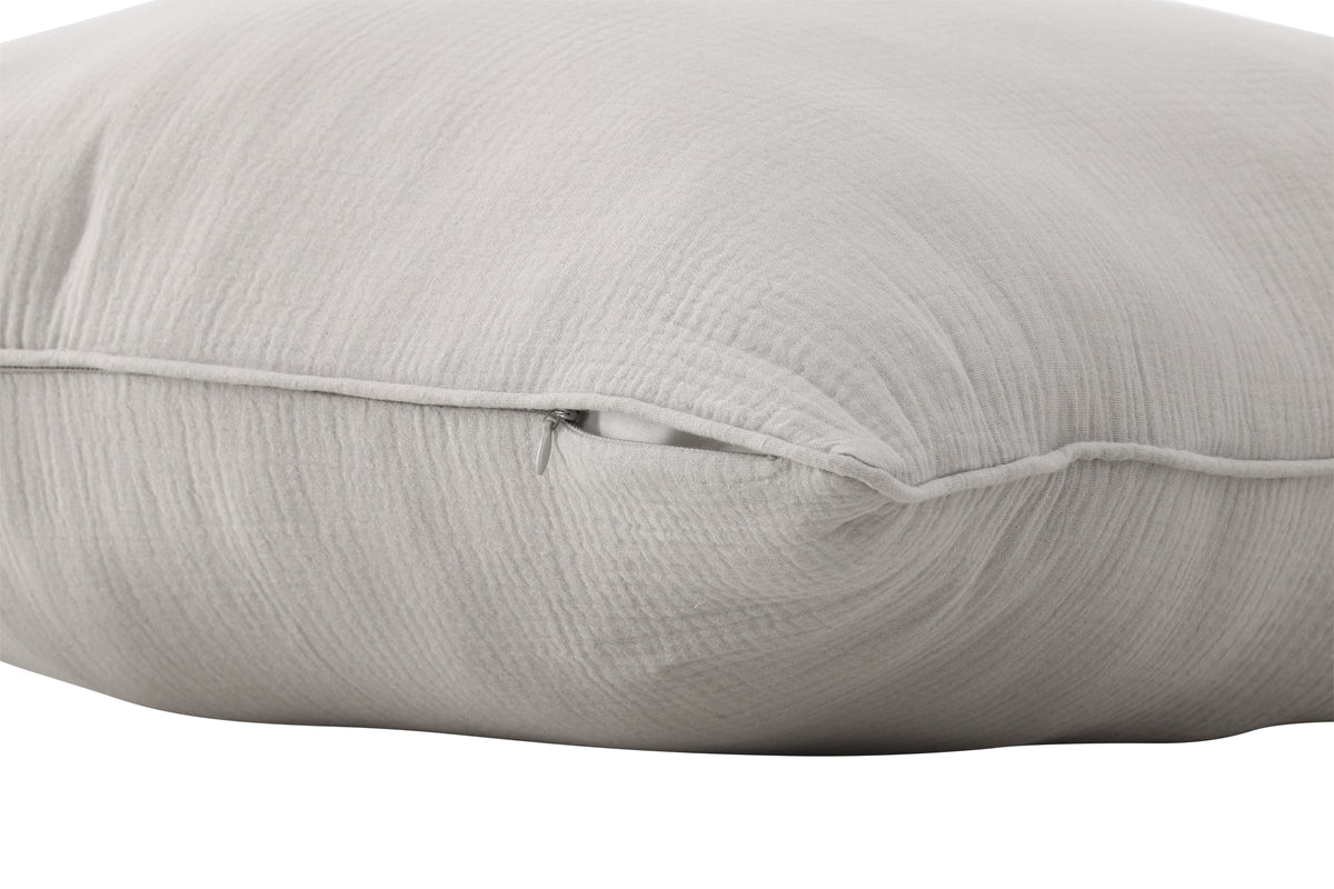 Pillowcase Moments - 60x60 cm in Beige and Gray made of 100% cotton